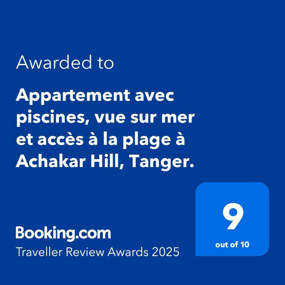 Appartement Avec Piscines, Vue Sur Mer Et Acces A La Plage A Achakar Hill, Tanger. Exteriör bild