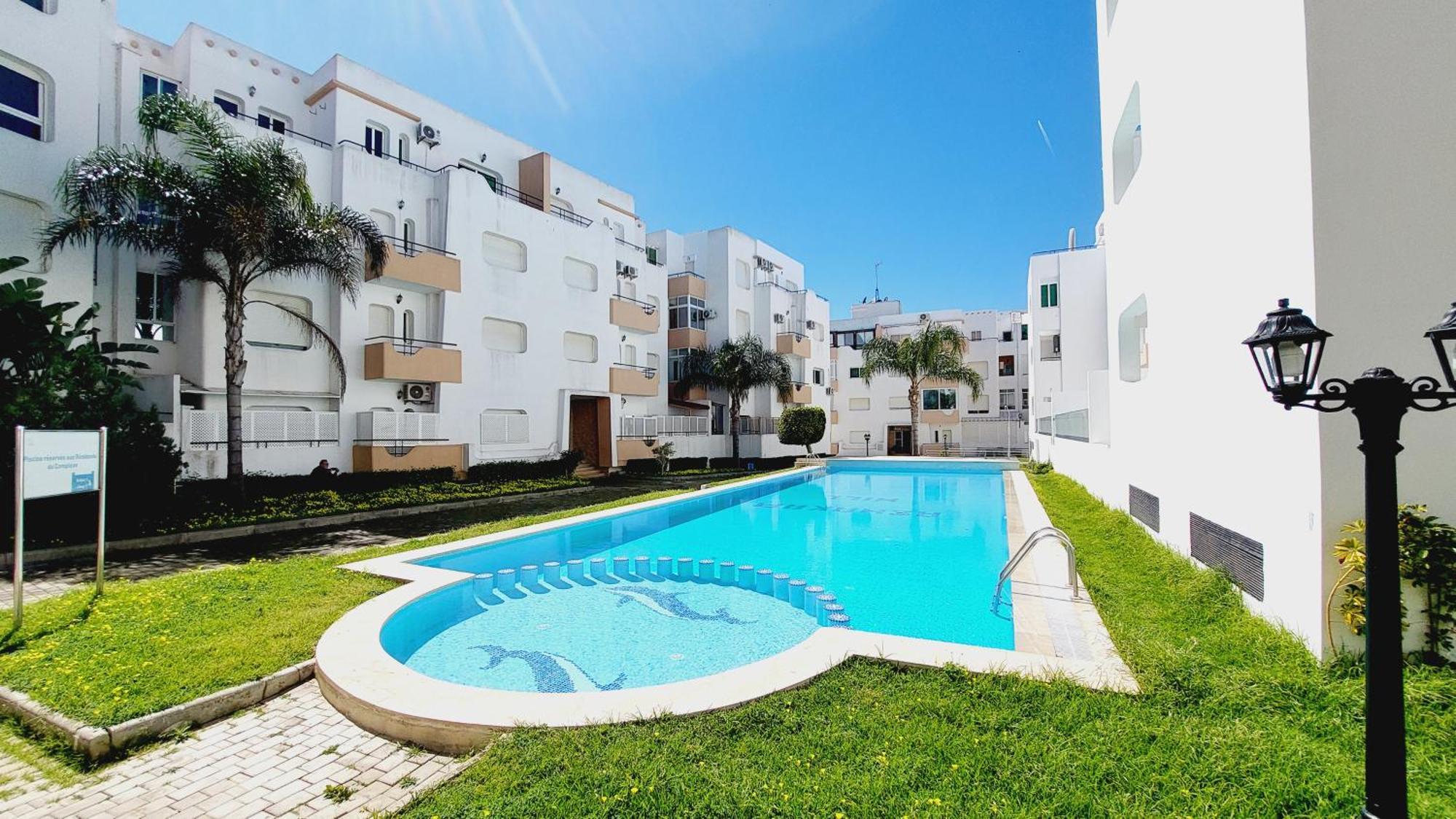 Appartement Avec Piscines, Vue Sur Mer Et Acces A La Plage A Achakar Hill, Tanger. Exteriör bild